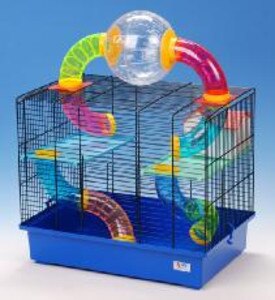 Oscar 2 Wire Hamster Cage 49x32x49cm